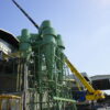 Super cicloni SC Ghirarduzzi installati in impianto di depolverazione a secco, pre-filtri ad alte prestazioni per l’abbattimento del particolato con diametri da 300 a 3000 mm