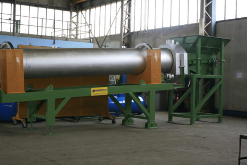 Tamburo essiccatore granelle Ghirarduzzi per l’essiccazione di materiali metallici e inerti